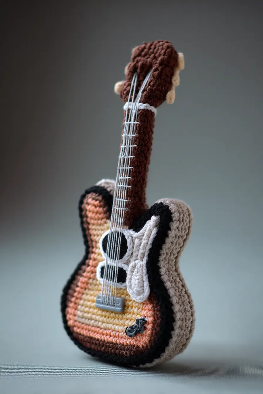 Amigurumi Mini Guitar Crochet Pattern — Small Electric Guitar Toy