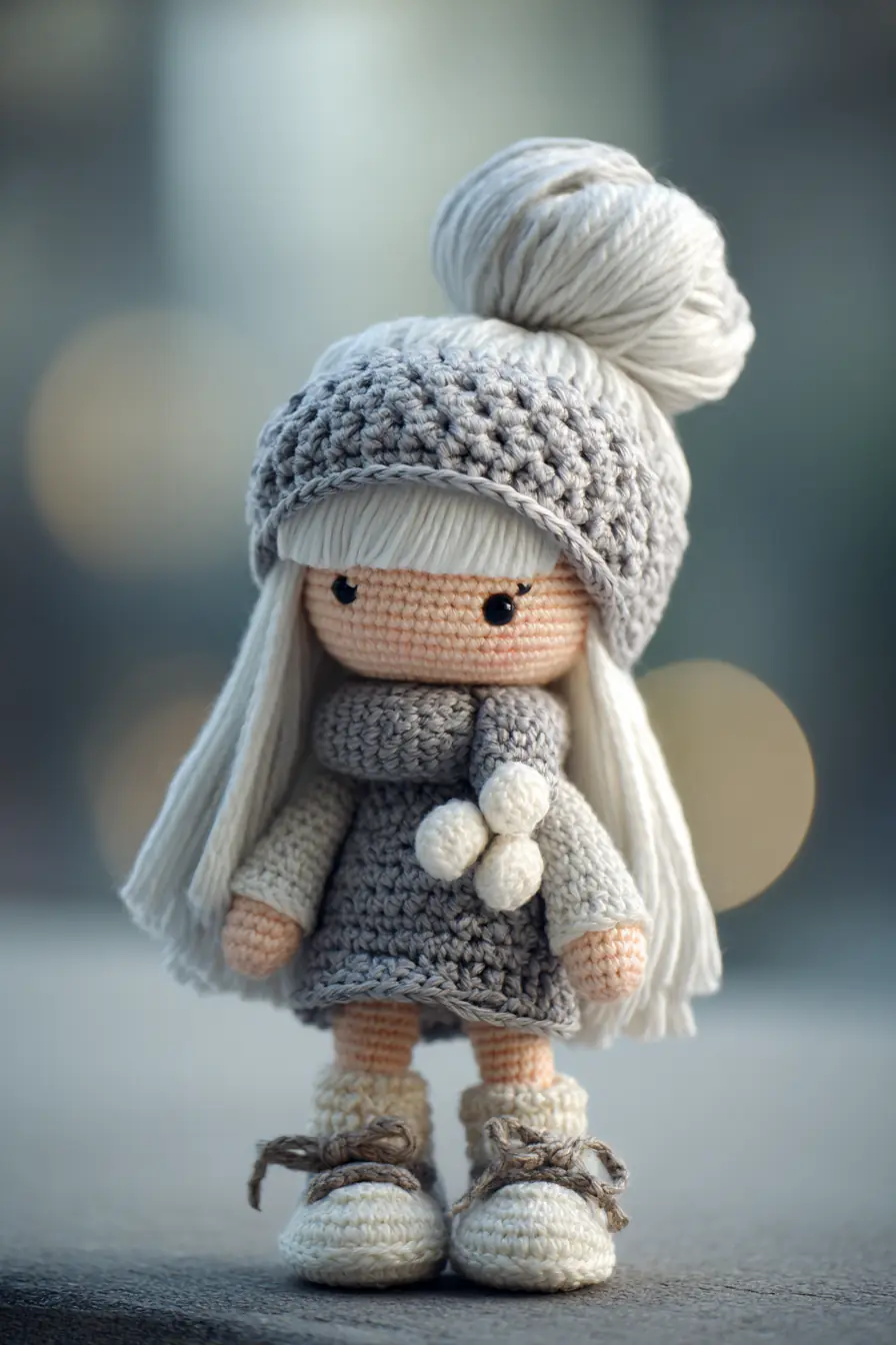Amigurumi Winter Doll with Pom-Pom Hat — Materials, Stitches & Safety Tips