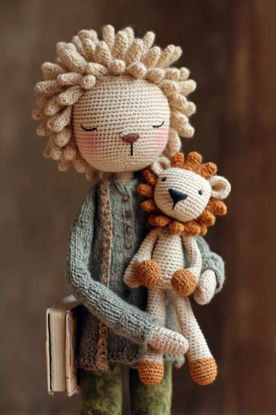 Amigurumi Lion Doll — Crochet Pattern for Doll & Mini Lion Companion