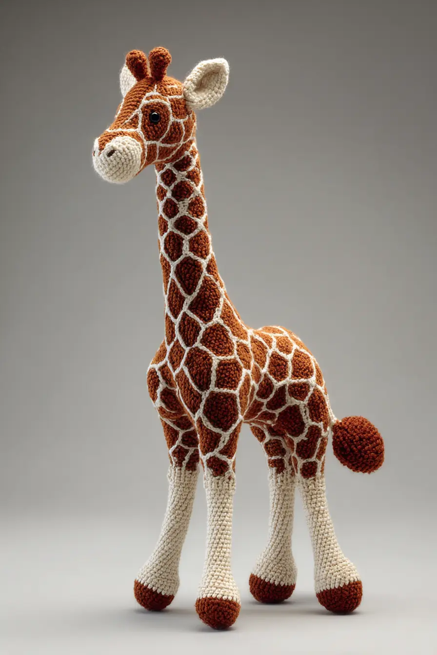 Amigurumi Giraffe Crochet Pattern — Tall Spotted Plush Toy