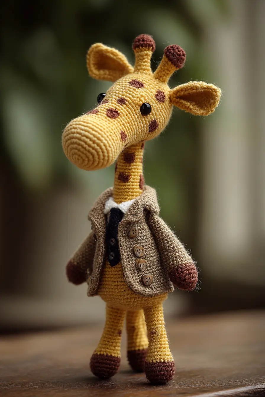 Amigurumi Giraffe Crochet Pattern — Handcrafted Toy with Jacket (approx. 22–25 cm)