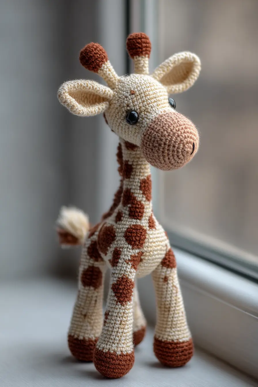 Amigurumi Giraffe Crochet Pattern — DK Yarn, 3.5 mm Hook, Soft Toy