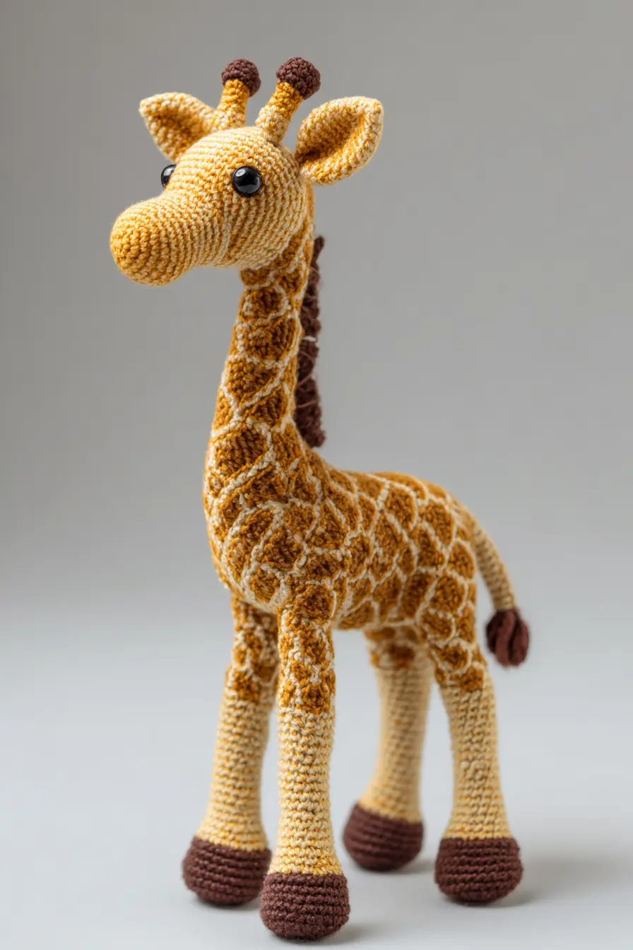 Amigurumi Giraffe Crochet Pattern — Textured Spots, Cute Toy Design