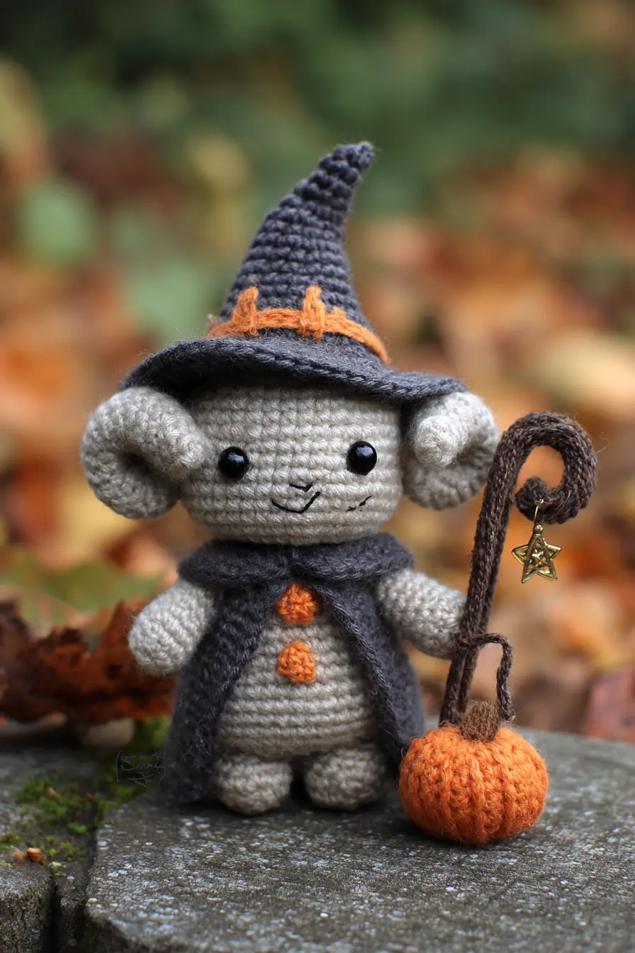 Amigurumi Witch with Pumpkin Staff — Crochet Materials, Size & Tips