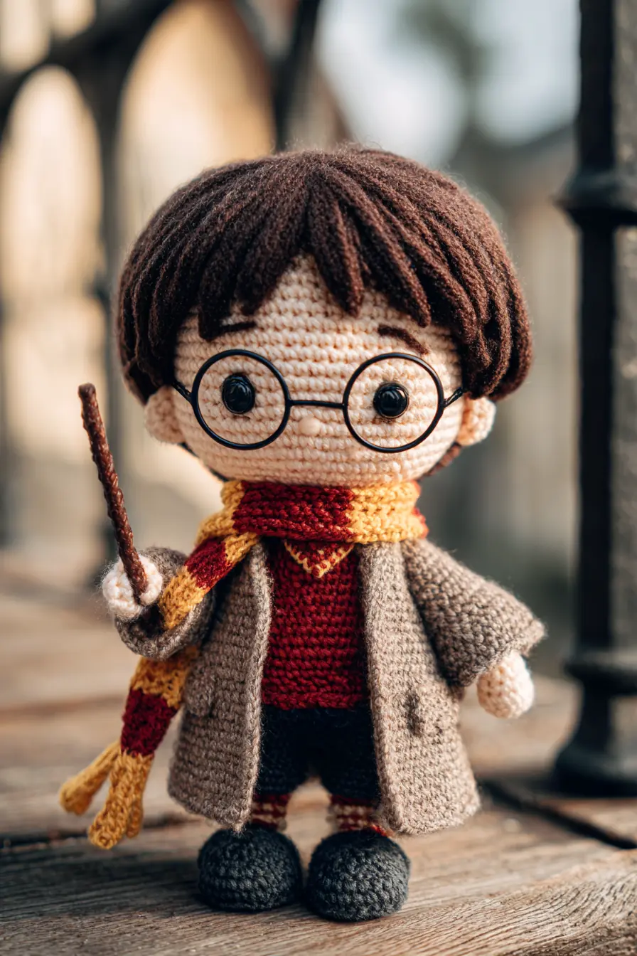 Amigurumi Wizard Doll Crochet Pattern — Cozy Coat, Scarf & Wand