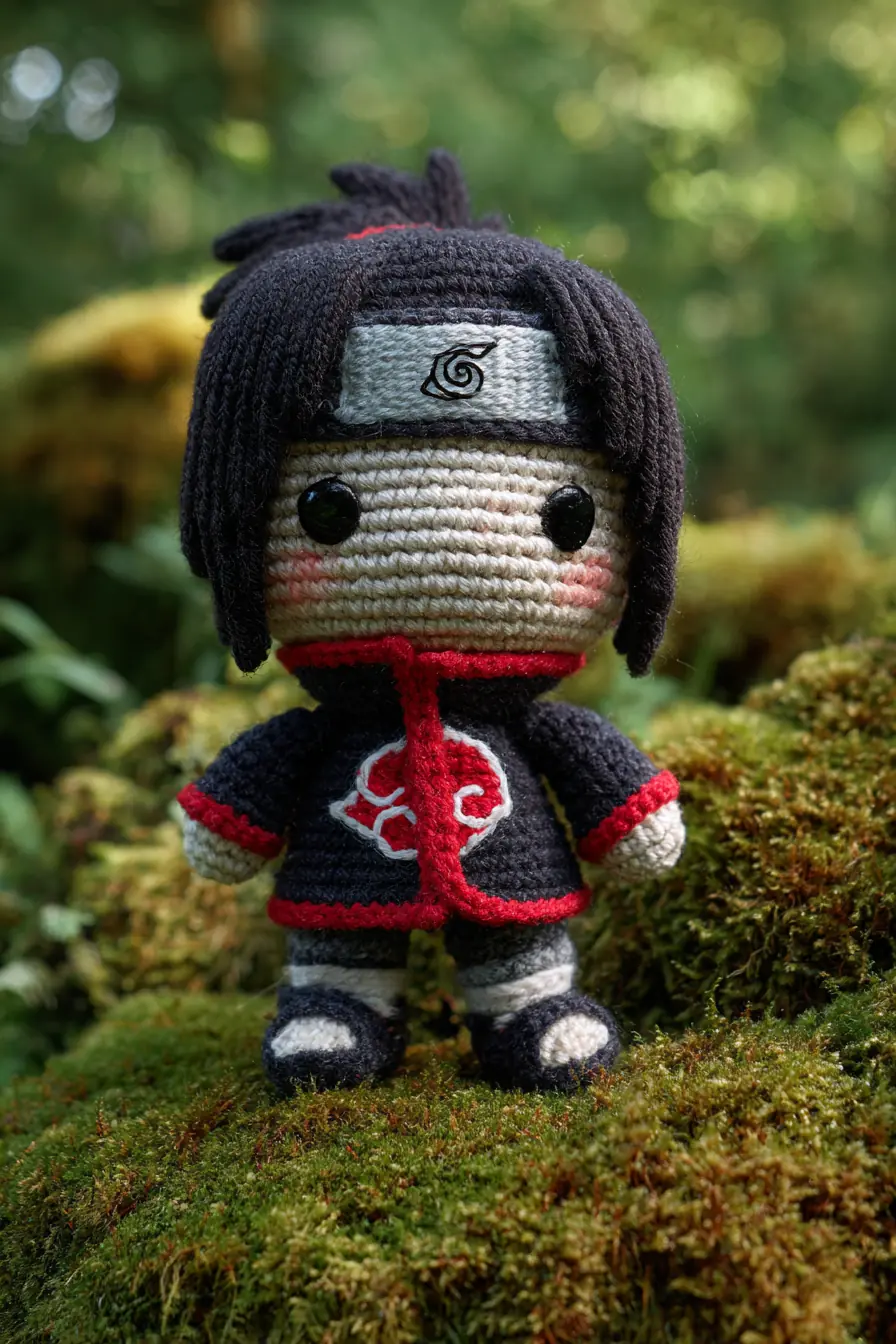 Amigurumi Akatsuki-Style Mini Doll — Crochet Materials, Stitches & Safety Tips