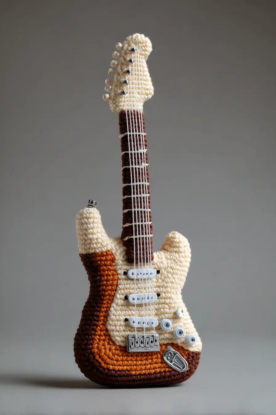 Amigurumi Electric Guitar Crochet Pattern — Worsted Yarn Mini Guitar