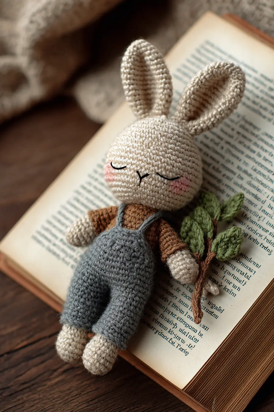 Amigurumi Sleeping Bunny in Overalls — Crochet Pattern, Materials & Tips