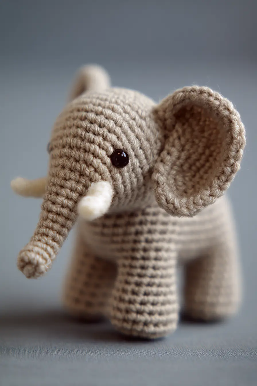 Amigurumi Elephant — Small Worsted Yarn Crochet Plush (Pattern Tips)