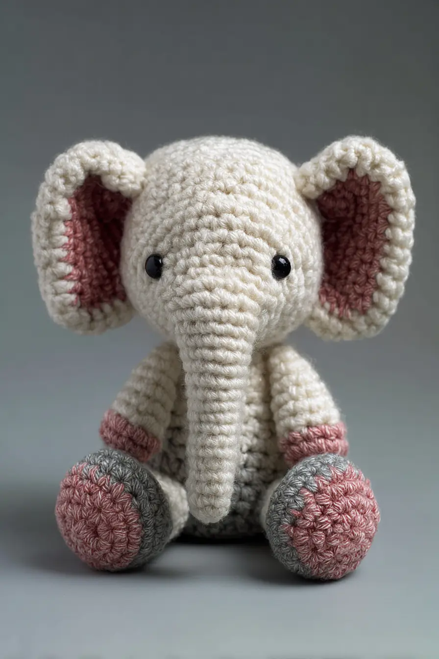 Amigurumi Elephant Crochet Pattern — Soft Toy (Beginner-Friendly, 7–9 in)