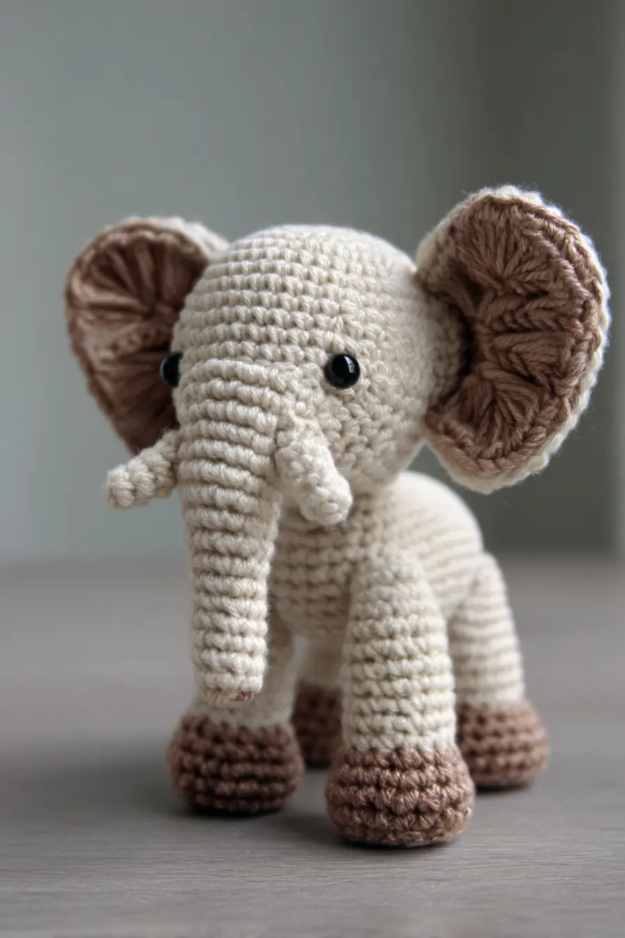 Amigurumi Elephant Crochet Pattern — Soft Toy, Worsted Yarn & Easy Stitches