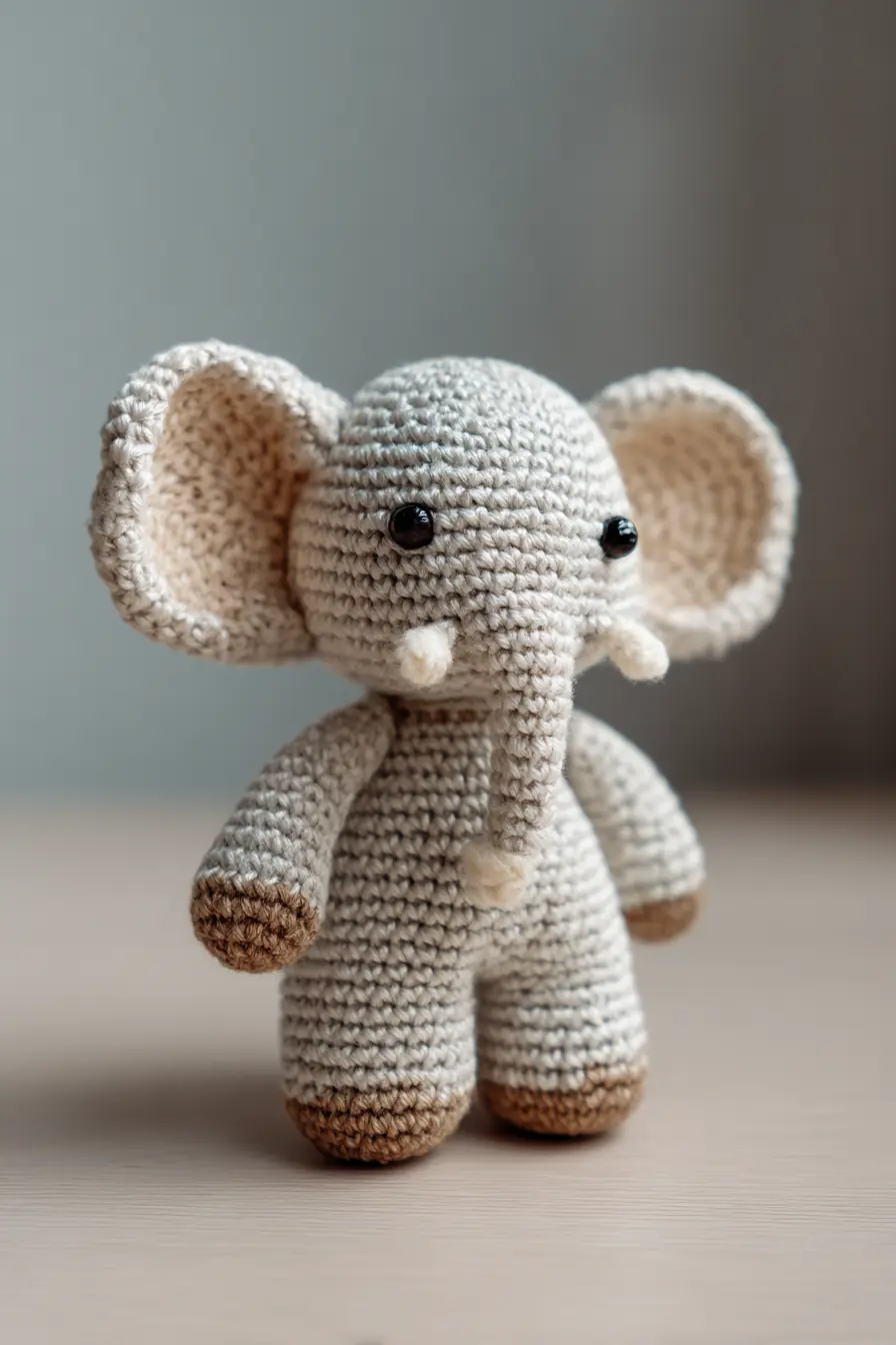 Amigurumi Elephant Crochet Pattern — Soft Toy Tutorial (6–8 in / 15–20 cm)