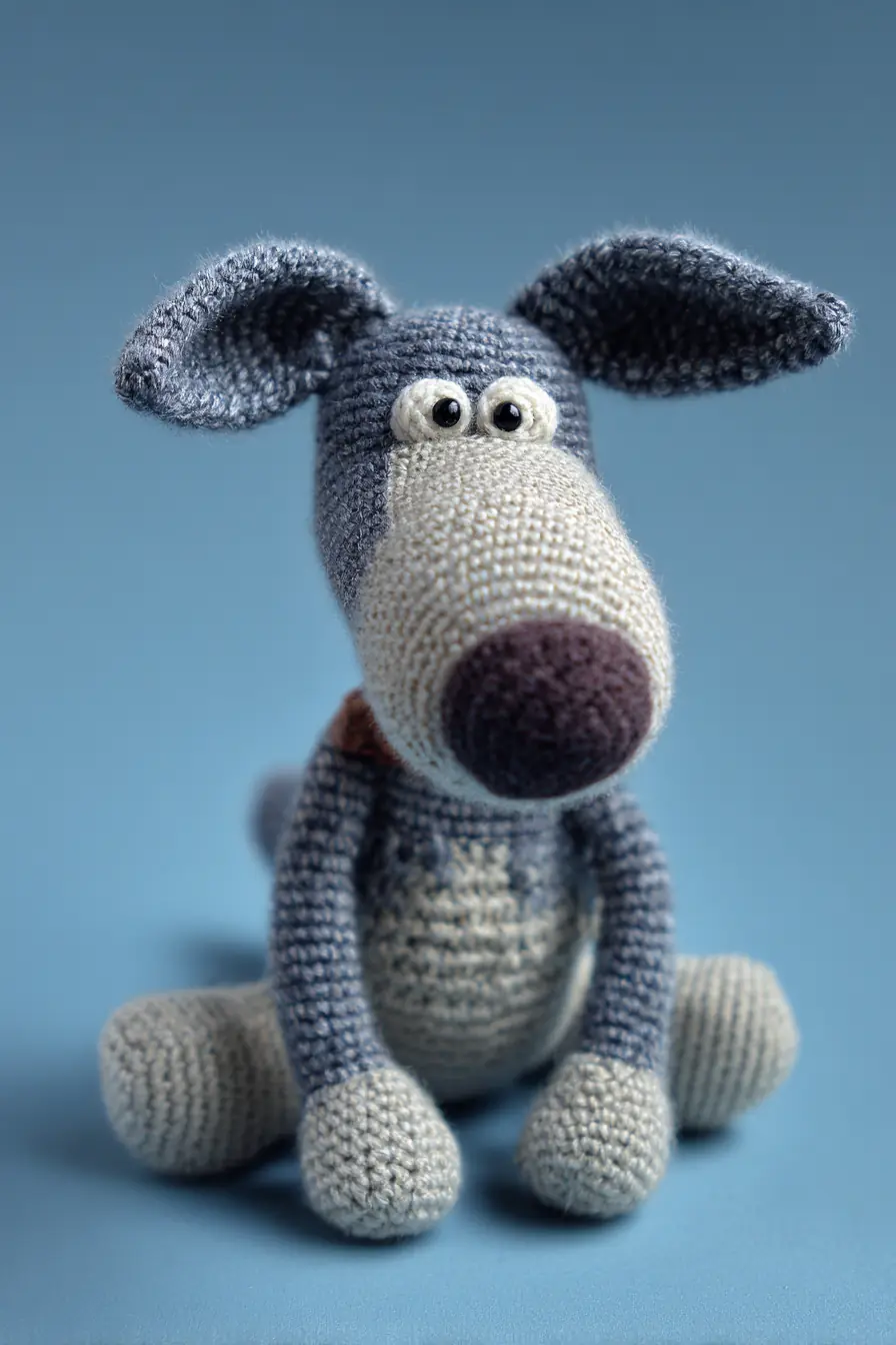 Amigurumi Floppy-Eared Dog Crochet Pattern — Worsted Yarn & Safety Eyes
