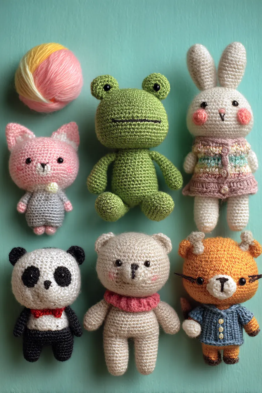 Amigurumi Animal Set: Crochet Frog, Bunny, Bear & Friends Pattern