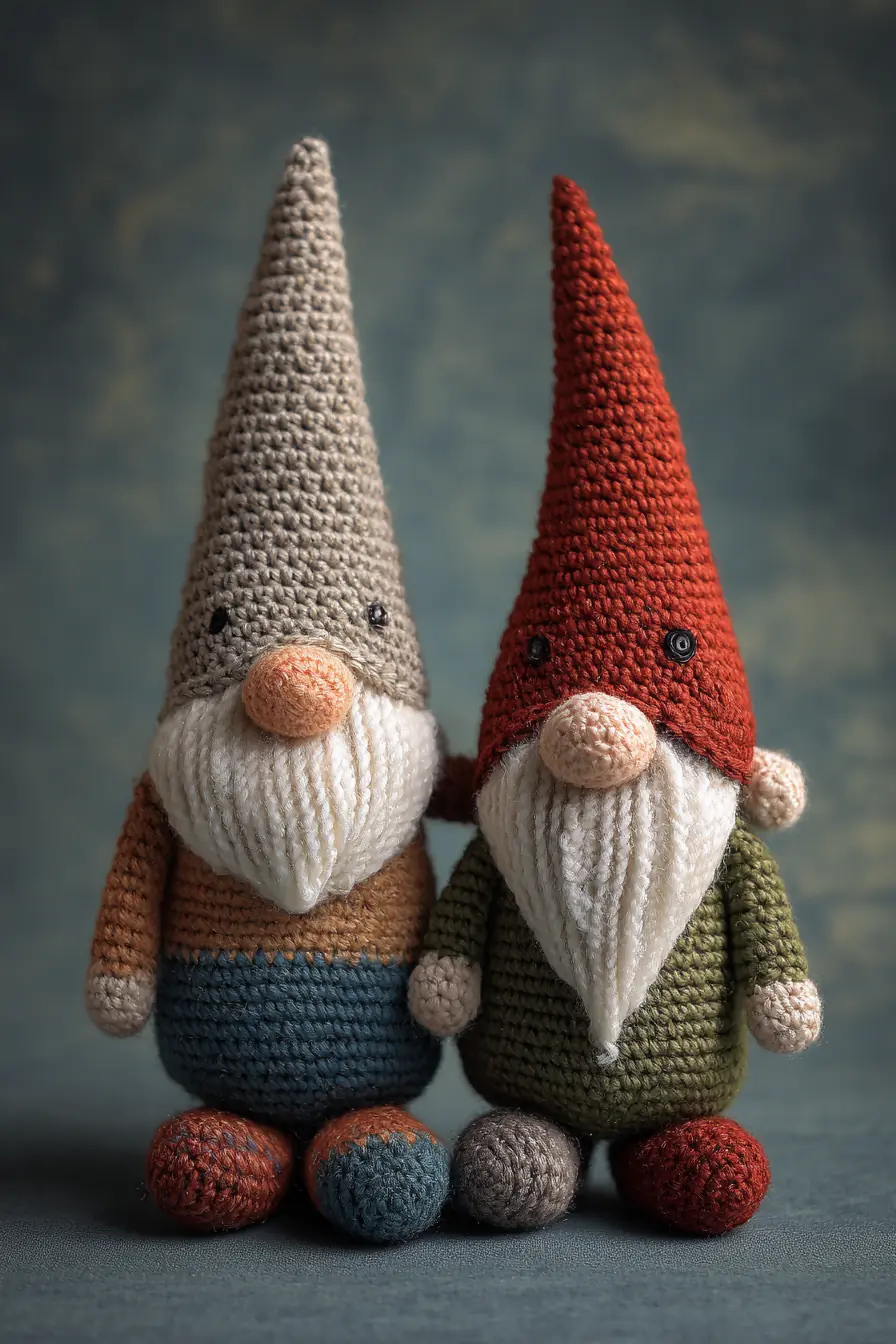 Amigurumi Gnome Crochet — Single Crochet, Worsted Yarn, 8–10 in (20–25 cm)
