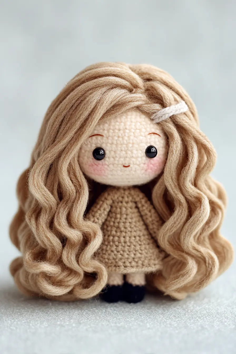 Amigurumi Doll with Long Wavy Hair — Materials, Stitches & Safety