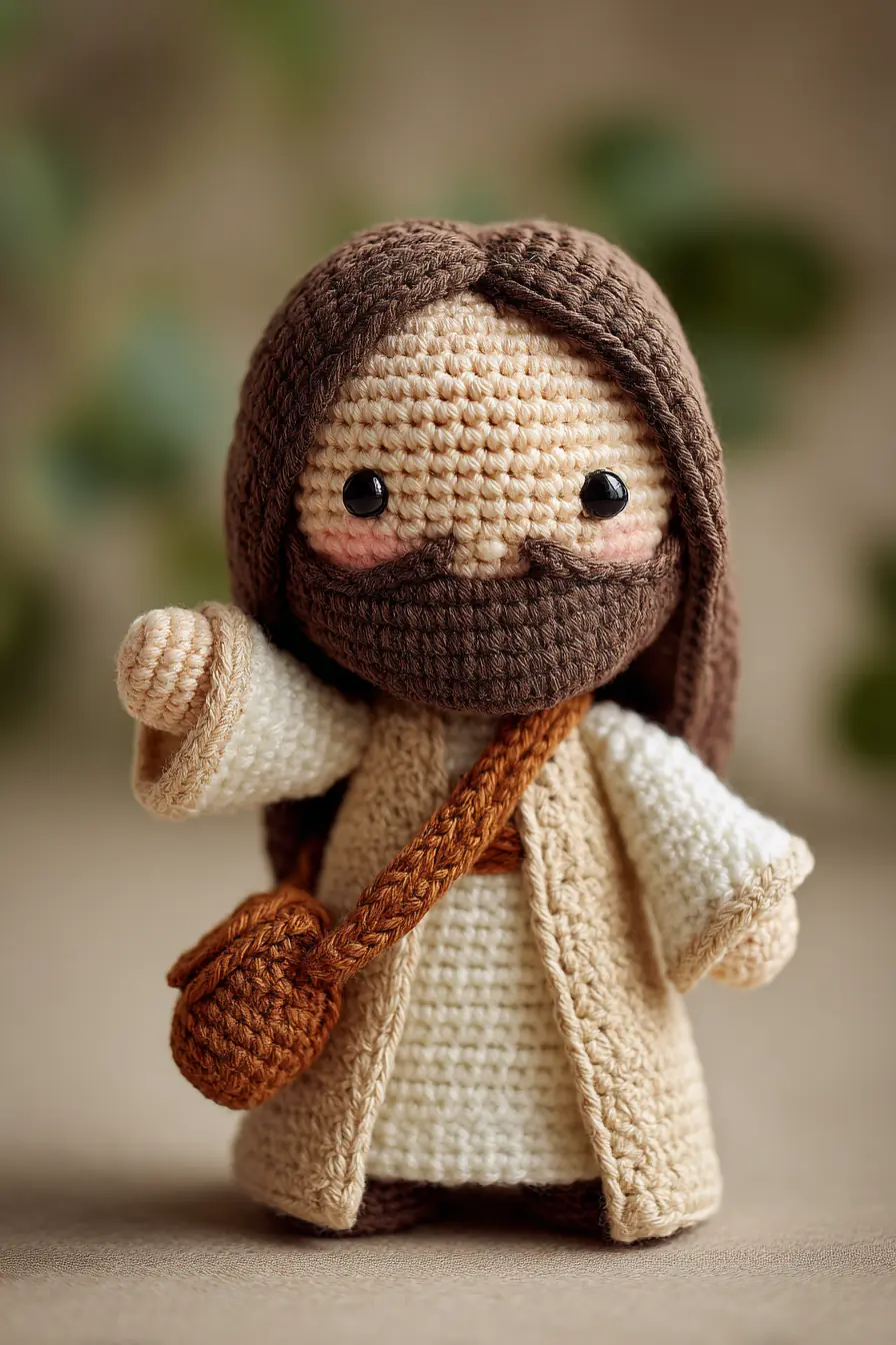 Amigurumi Hooded Doll Pattern — Cotton Toy with Bag & Mask (6–7 in)