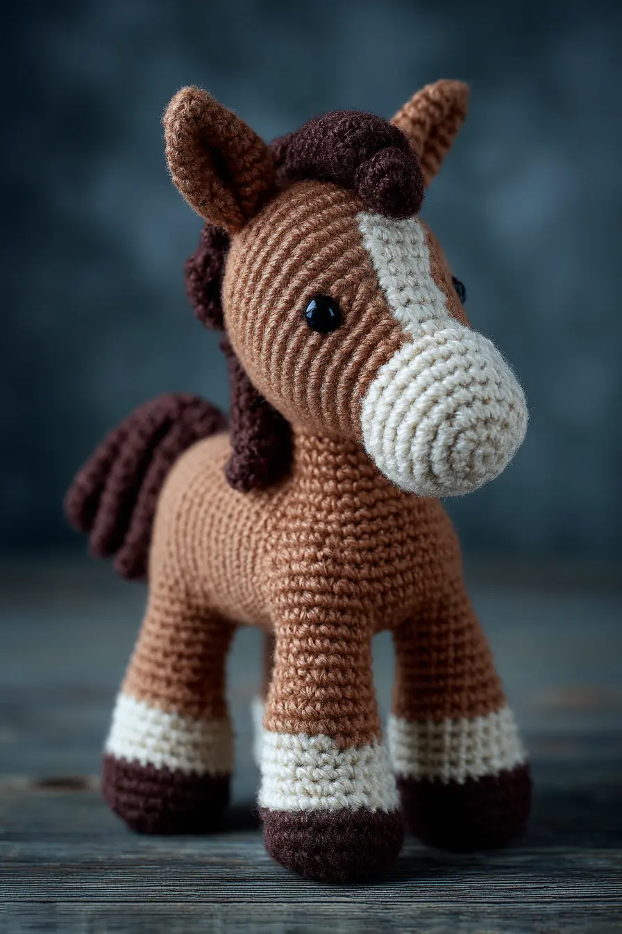 Amigurumi Horse: Small Brown Pony Crochet Pattern, Materials & Safety Tips
