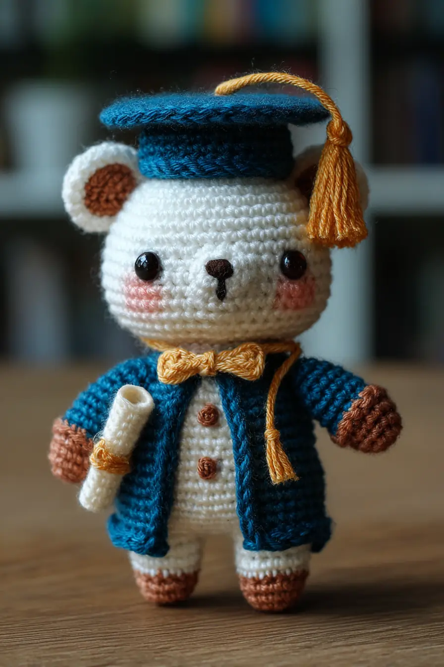Amigurumi Graduation Bear Crochet Pattern — Cute Graduate Doll (PDF Friendly)
