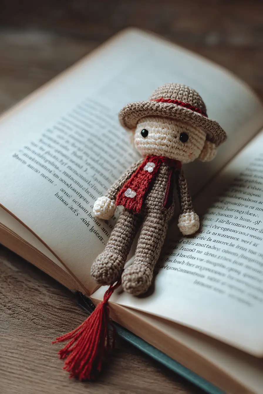 Amigurumi Traveler Doll Bookmark — Crochet Pattern, Materials & Tips