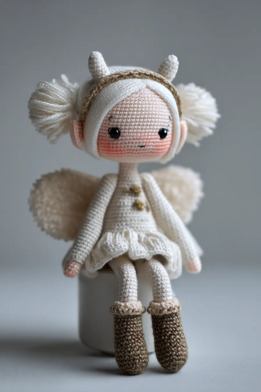 Amigurumi Cream Fairy Doll — Crochet Pattern (sc, inc, dec, wings)