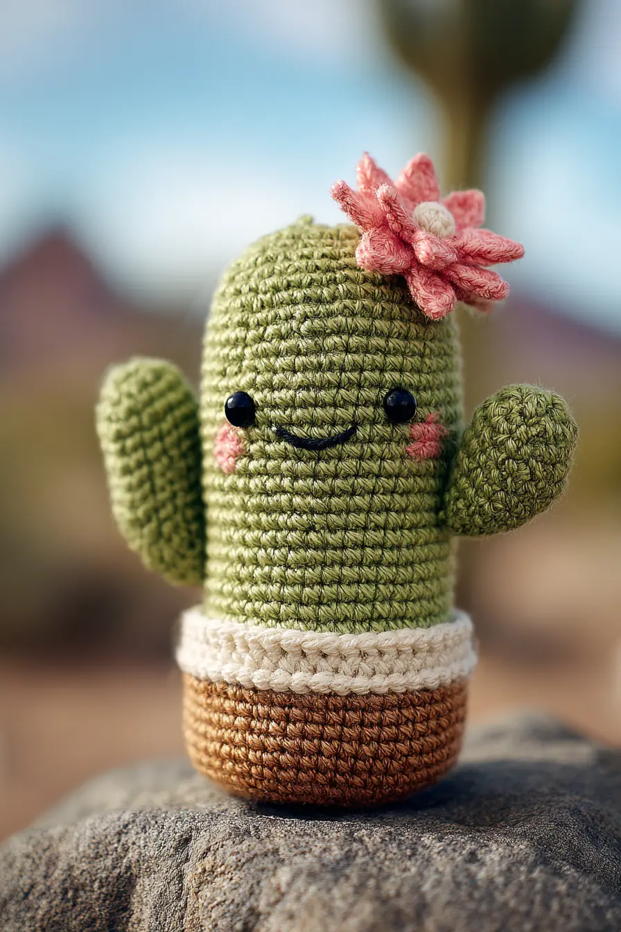 Amigurumi Crochet Cactus with Flower — Potted Plush Pattern