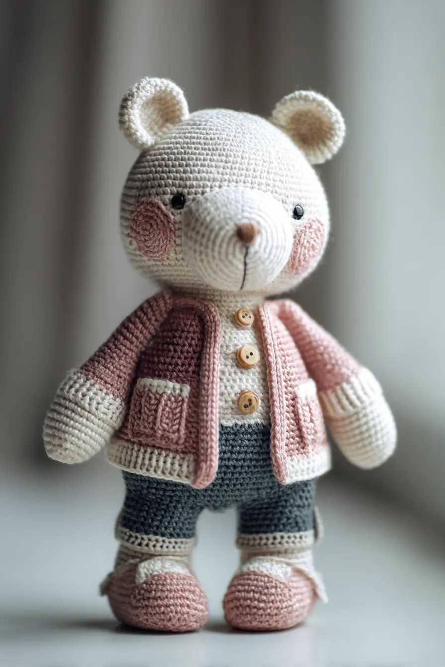 Amigurumi Crochet Bear — Cute Teddy Pattern with Jacket and Shoes