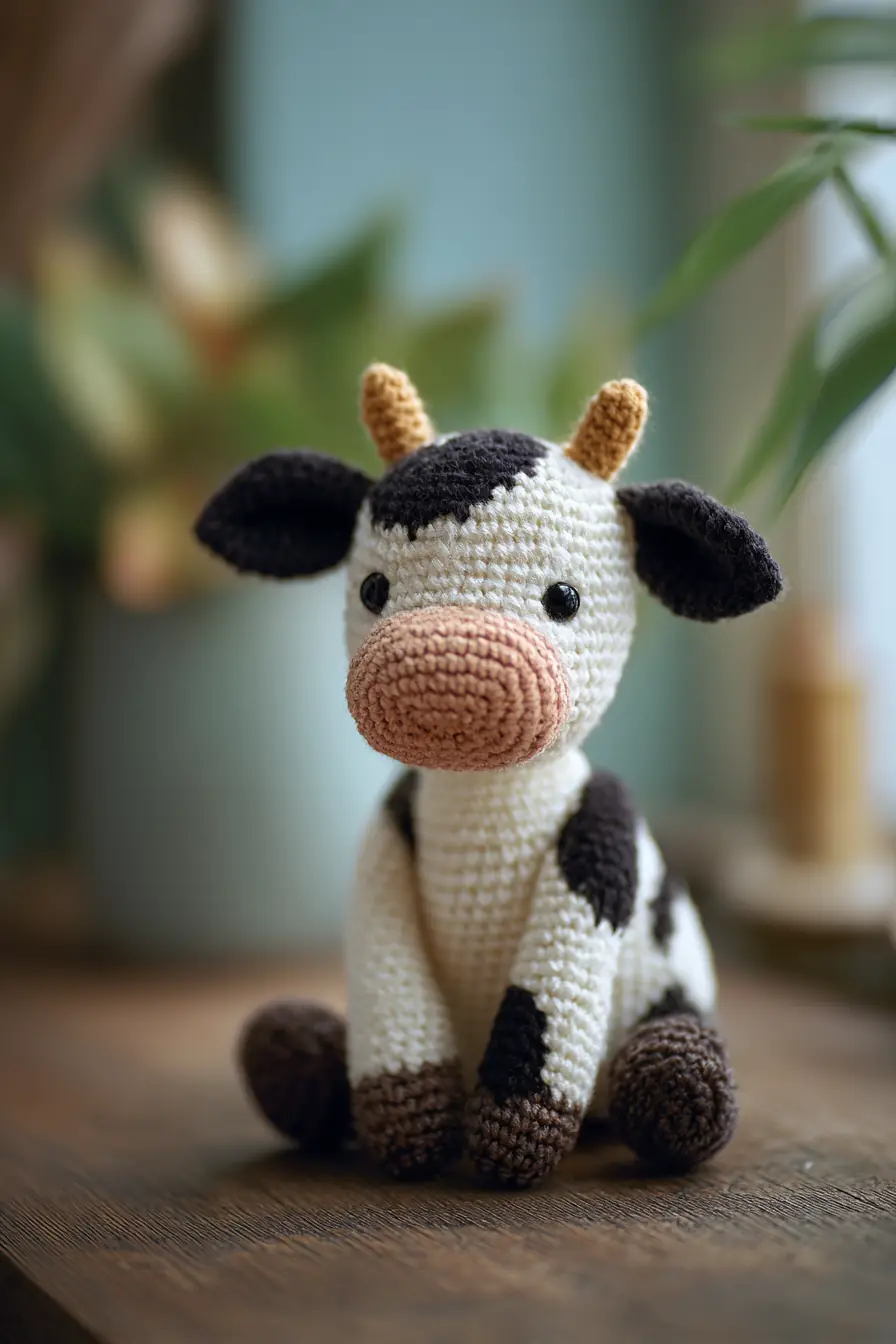 Amigurumi Crochet Cow — Pattern & Tips for a 6-inch Plush Toy