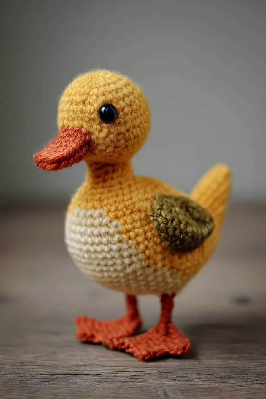 Amigurumi Crochet Duck — Small Crochet Duck Toy Pattern with Beak, Wings & Feet