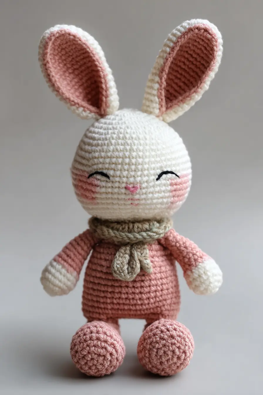 Amigurumi Crochet Bunny — Soft Pink & Cream Plush Toy (Beginner-Friendly)