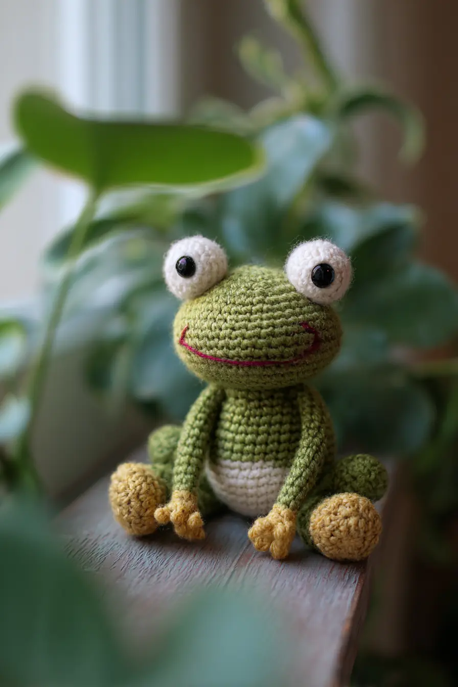 Amigurumi Frog Crochet Pattern — Small Green Frog Plush (Easy/Beginner-Friendly)