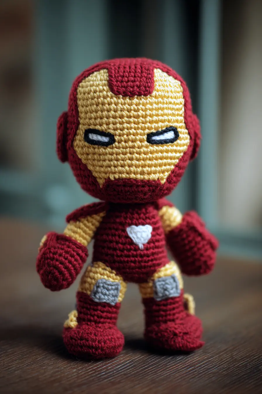 Amigurumi Iron Man–Inspired Crochet Doll — Materials, Size & Tips