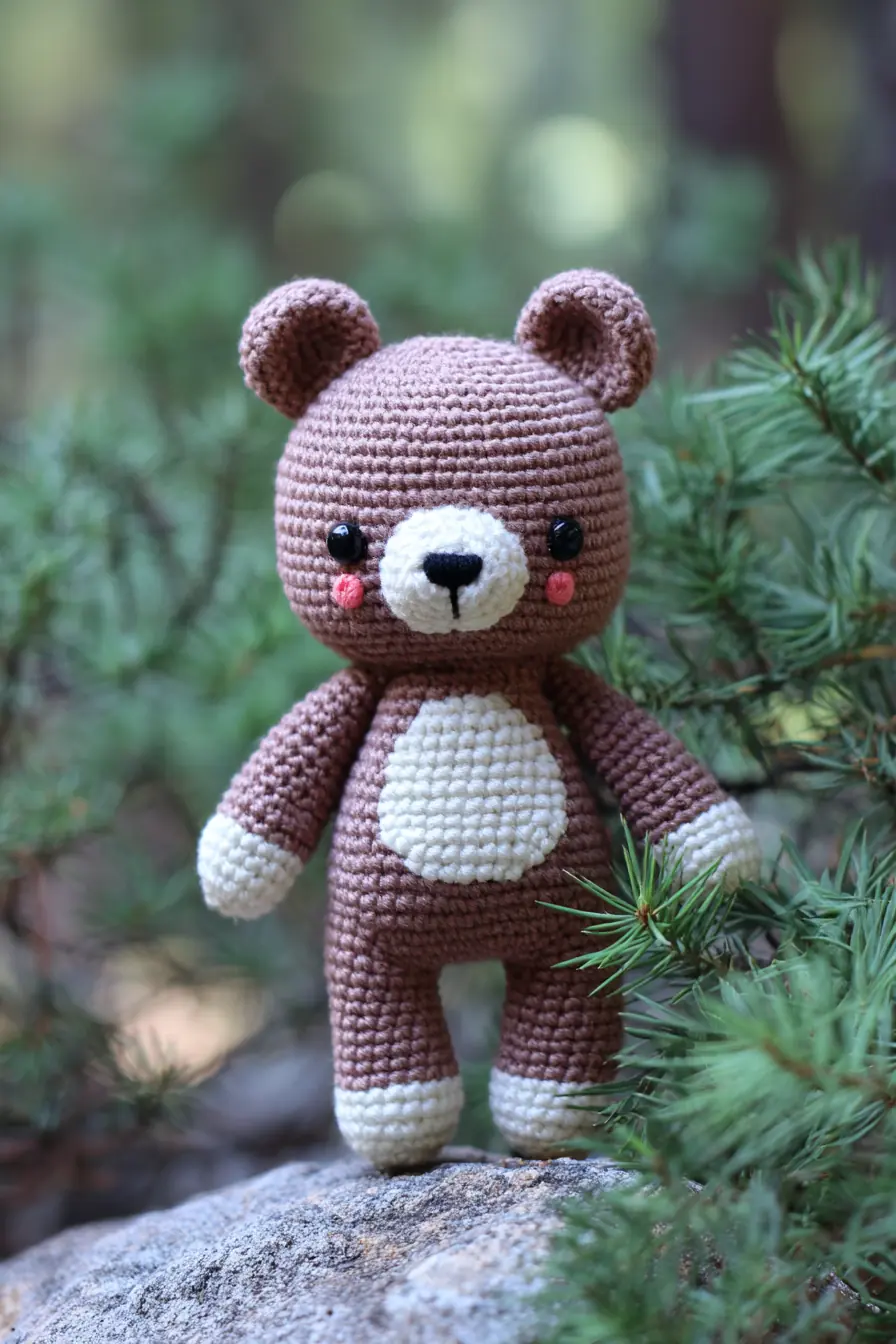 Amigurumi Brown Bear — Easy Crochet Pattern (single crochet, safety eyes)
