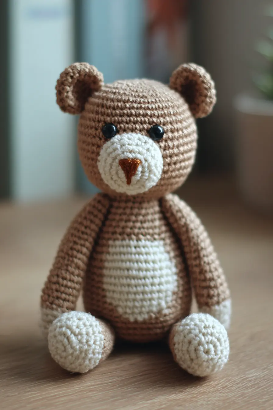 Amigurumi Brown Bear — Crochet Materials, Stitches and Safety Tips
