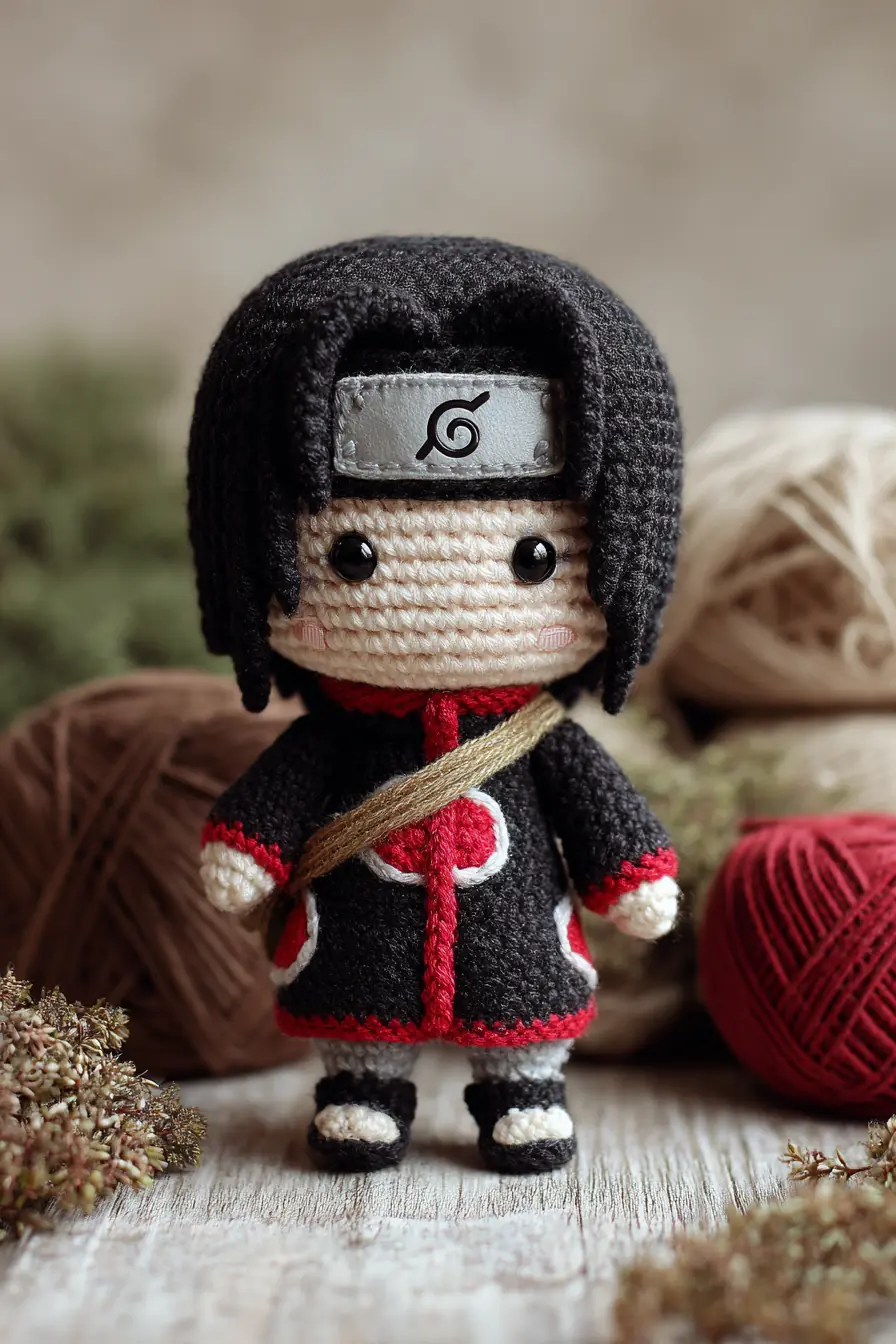 Amigurumi Itachi-Inspired Ninja Doll — Crochet Pattern Materials & Tips