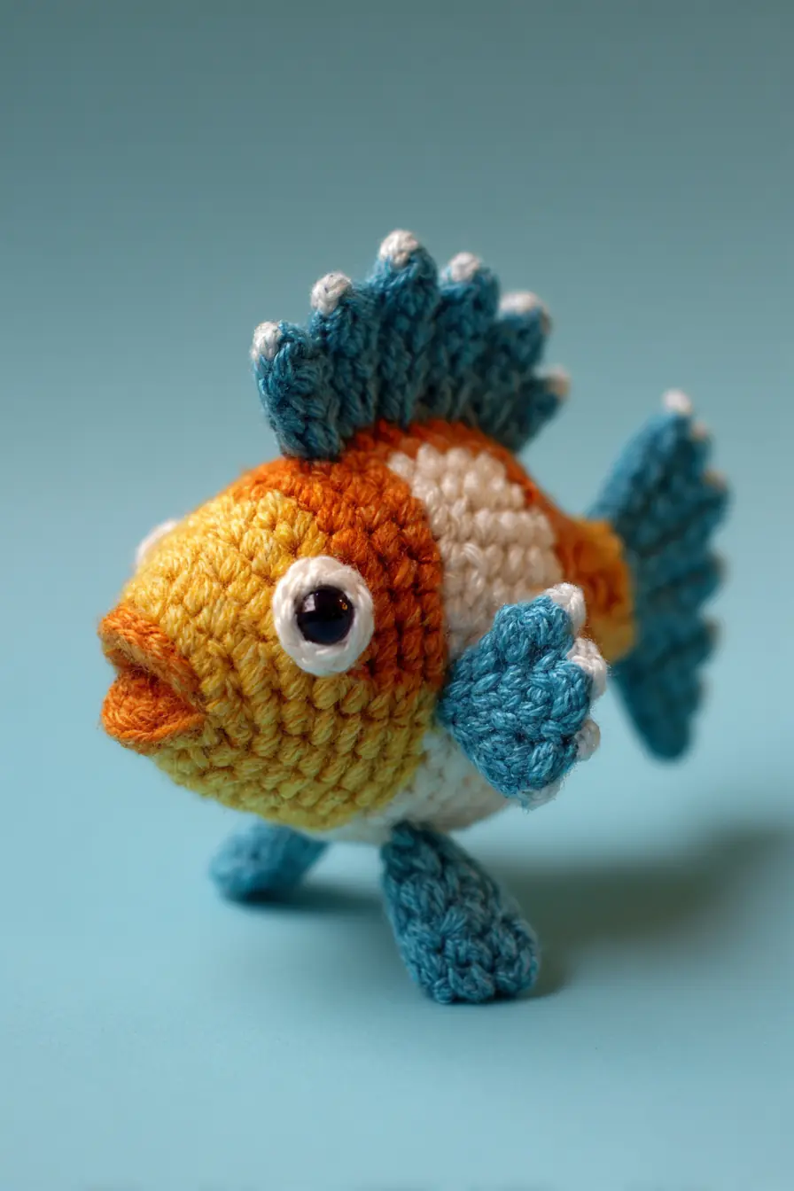 Amigurumi Striped Fish — Crochet Pattern for a Small Cotton Toy
