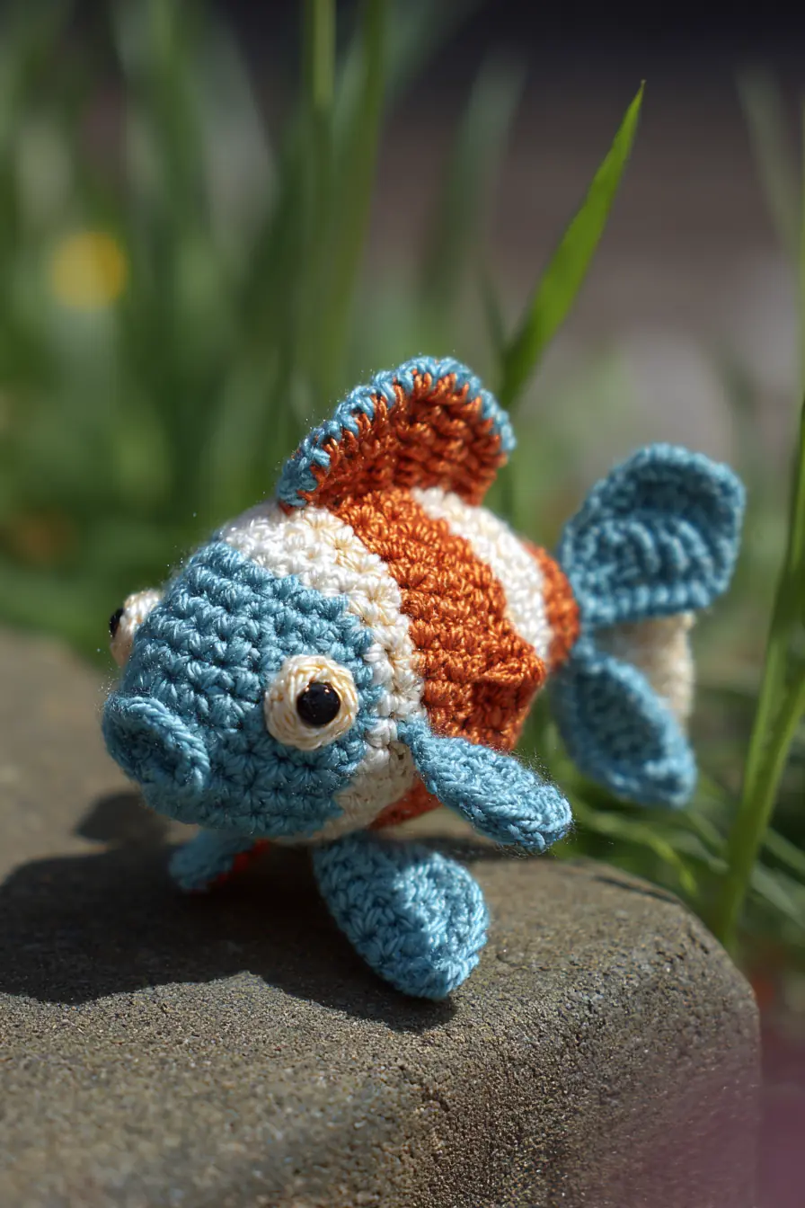Amigurumi Striped Clownfish Crochet Toy — Cotton Crochet Pattern (10–14 cm)