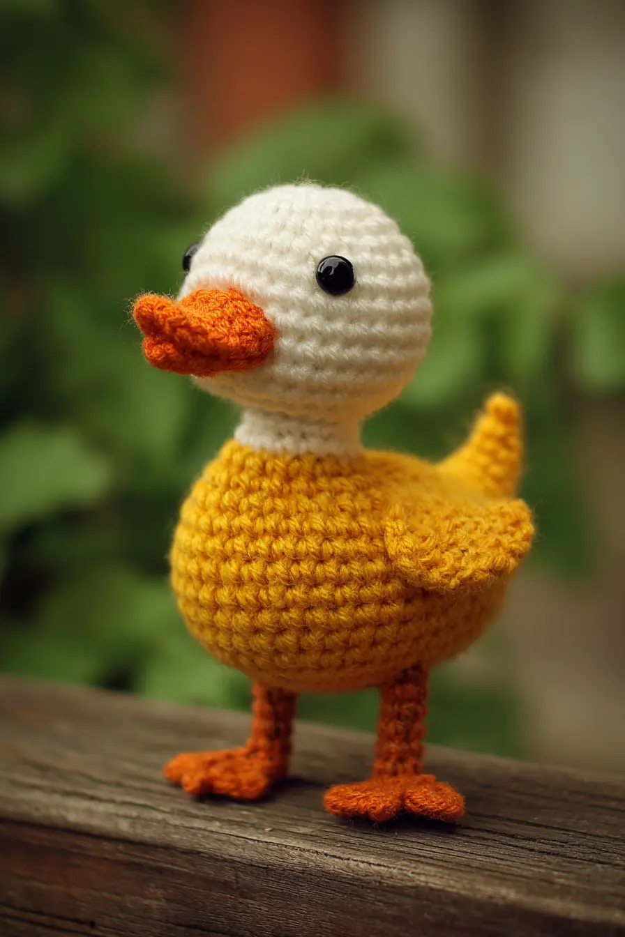 Amigurumi Duck Crochet Pattern — Small Yellow Duck Toy (Worsted Yarn)