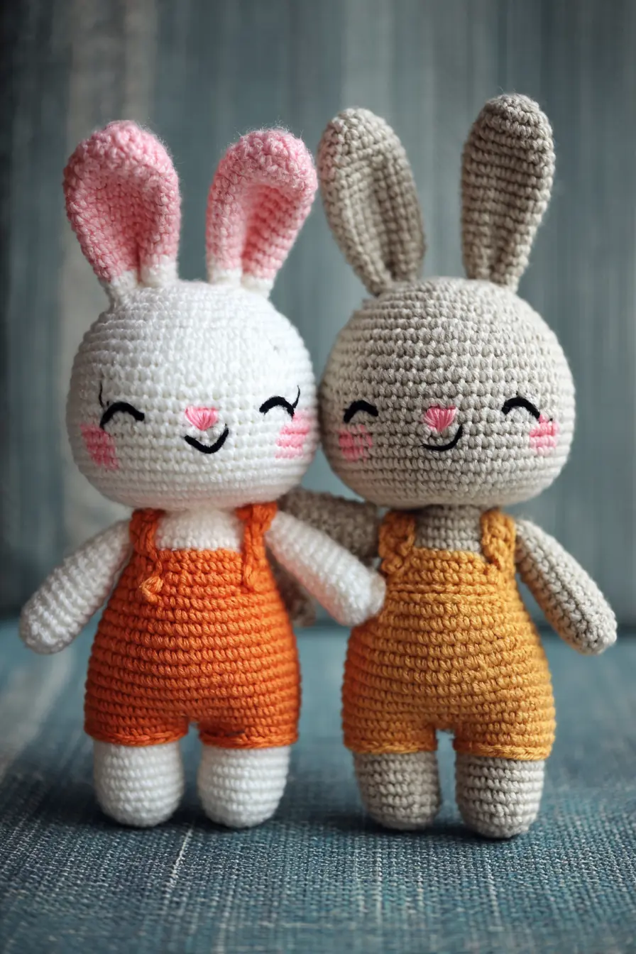 Amigurumi Bunny Pair: Crochet Pattern, Materials & Safety Tips
