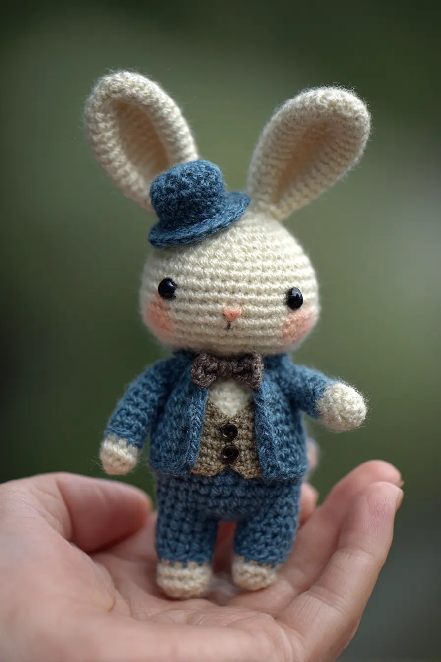 Amigurumi Bunny in Tailored Suit — Crochet Pattern, Materials & Tips