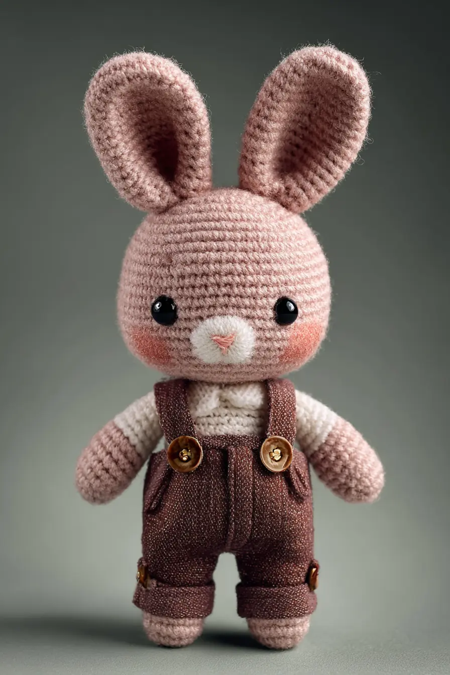 Amigurumi Bunny in Overalls — Crochet Pattern, Materials & Helpful Tips