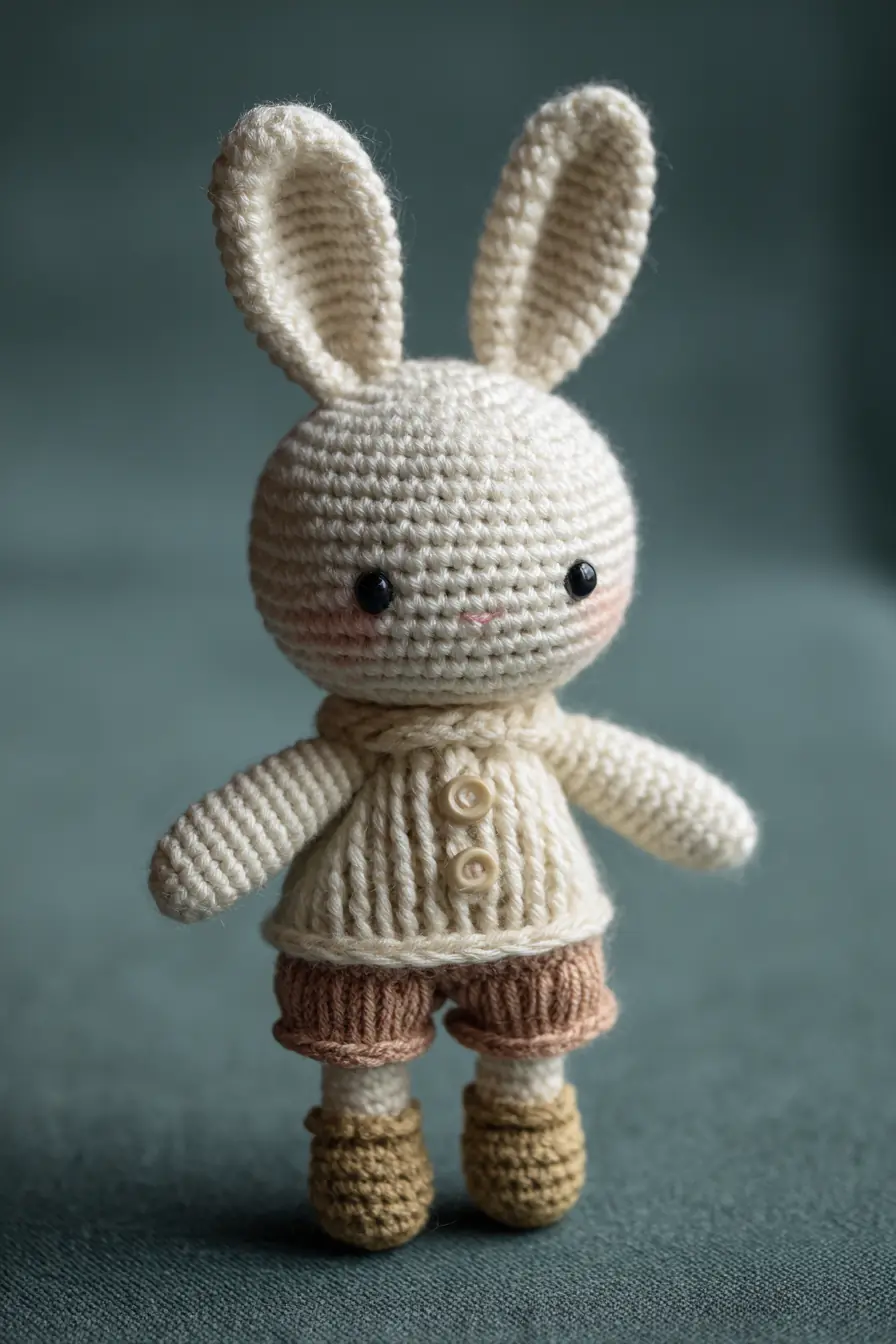 Amigurumi Bunny Doll — Crochet Pattern & Materials (7–8 in / 18–20 cm)