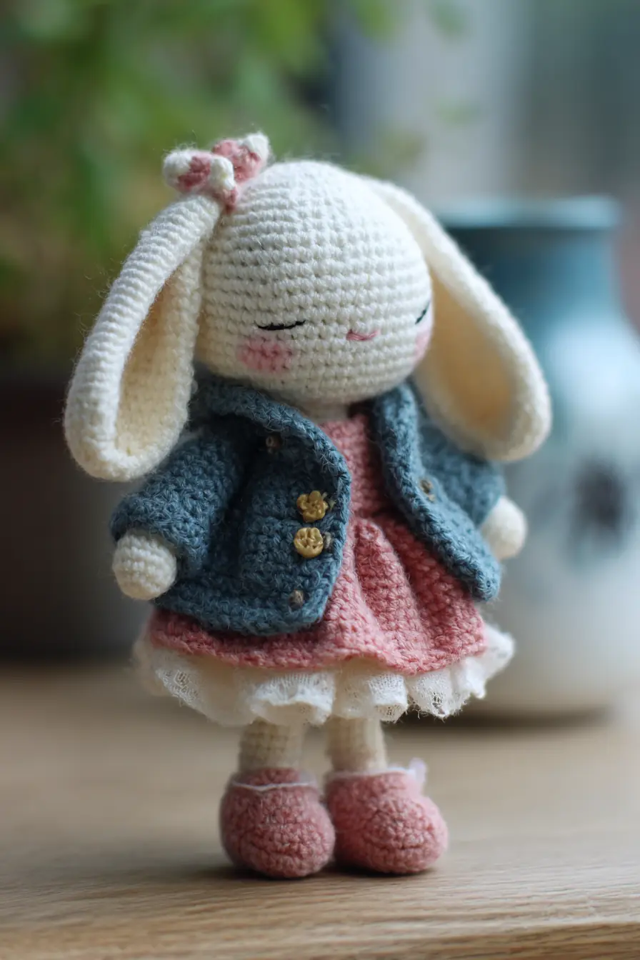 Amigurumi Bunny Doll — Crochet Pattern for Cute Bunny with Jacket & Dress