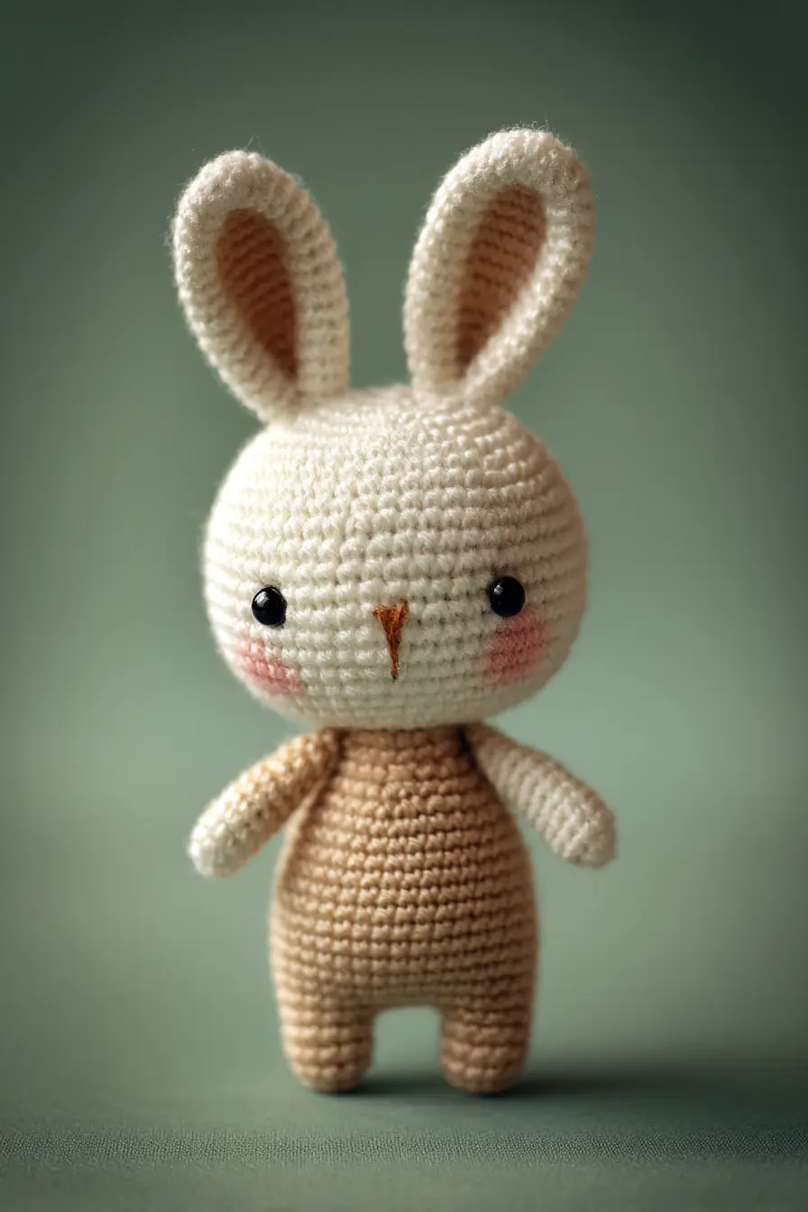 Amigurumi Bunny Crochet Pattern — Small Handmade Crochet Bunny Toy