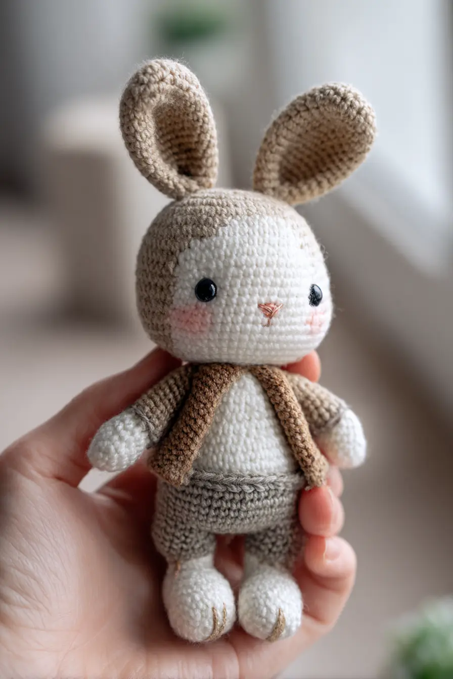 Amigurumi Bunny Crochet Pattern — Small Cotton Doll (DK/Sport, 12–14 cm)