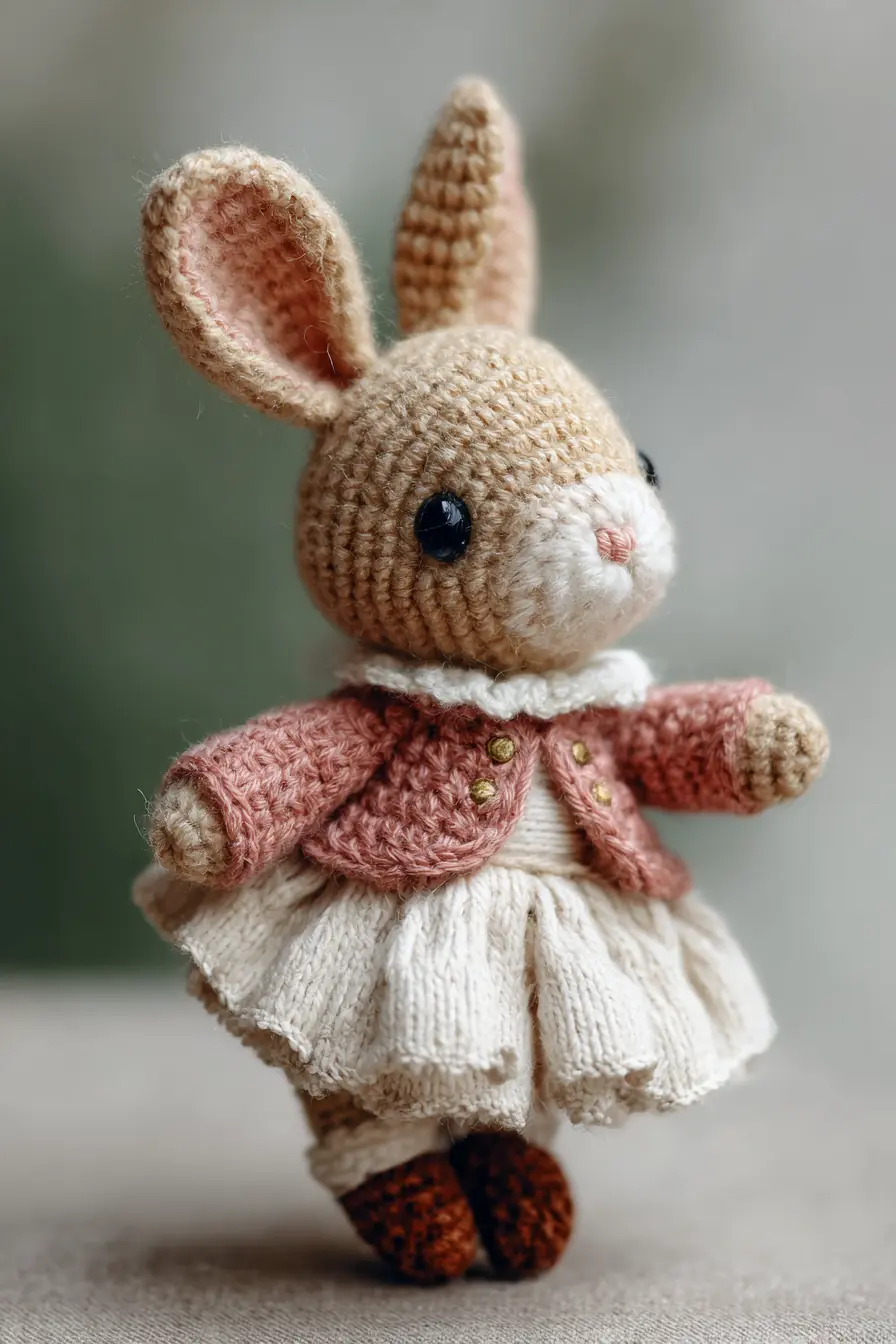 Amigurumi Bunny Crochet Pattern — Dressed Bunny Doll (15–18 cm)