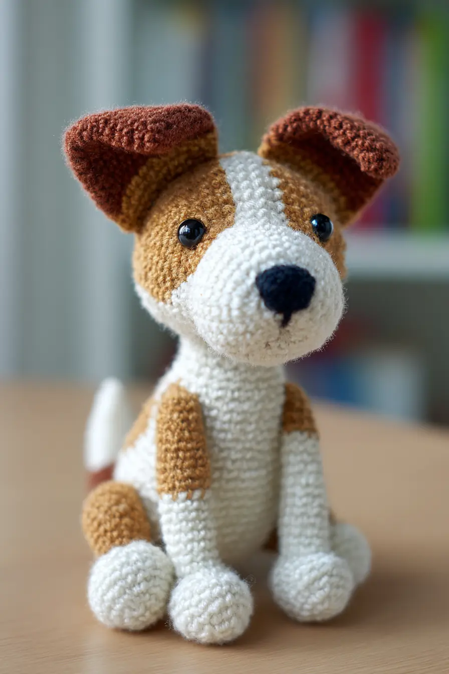 Amigurumi Puppy Crochet Pattern — Small Handmade Dog Toy (Seated)