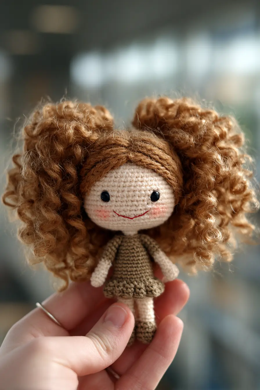 Amigurumi Curly-Haired Pocket Doll – Mini Crochet Doll Pattern & Tips