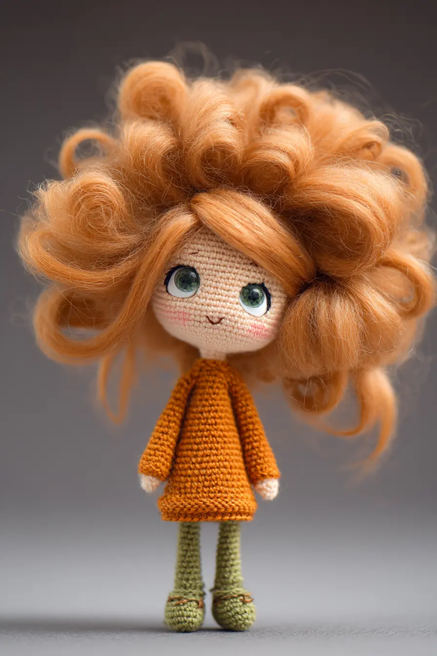 Amigurumi Curly-Haired Doll — Materials, Stitches, Size & Safety Tips