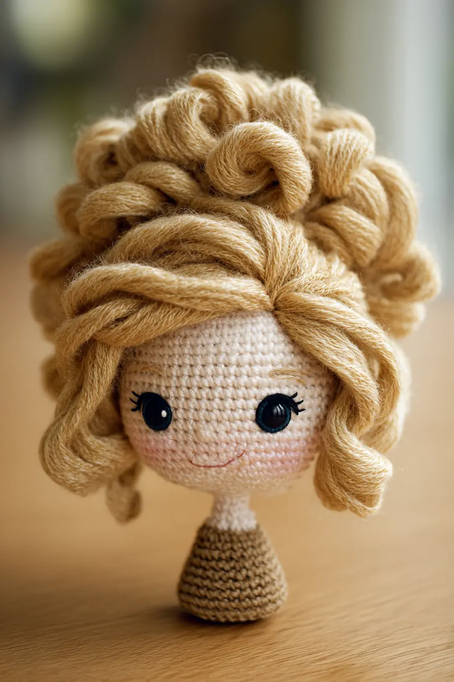 Amigurumi Curly‑Haired Doll Head Crochet Pattern: Materials & Tips